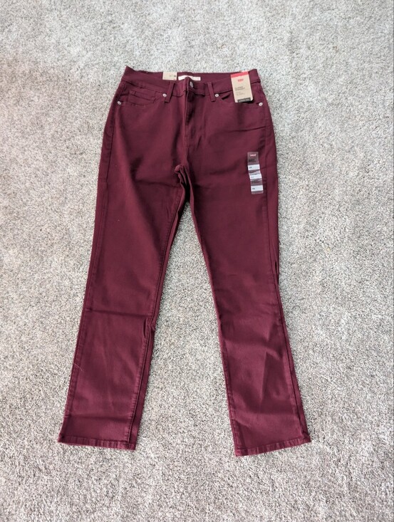 Levi's Pants - NWT Levi's Classic Straight Leg Pants Burgundy Maroon Size 12M